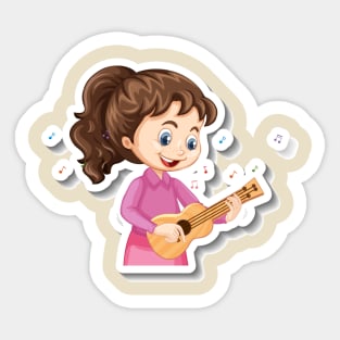 singing girl Sticker